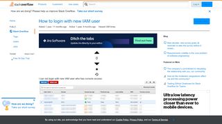 
                            10. How to login with new IAM user - Stack Overflow