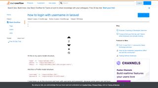 
                            5. how to login with username in laravel - Stack Overflow