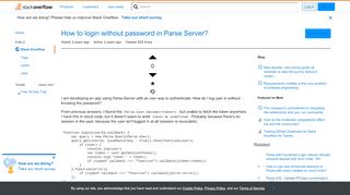 
                            1. How to login without password in Parse Server? - Stack ...