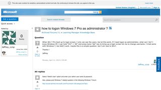 
                            7. how to logon Windows 7 Pro as administrator ? - Microsoft