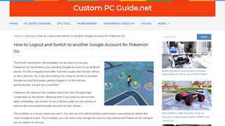 
                            8. How to Logout and Switch to another Google Account for Pokemon Go