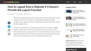 
                            9. How to Logout from a Website If It Doesn't Provide the Logout Function ...