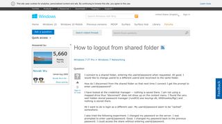 
                            7. How to logout from shared folder - Microsoft