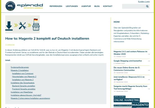 
                            11. How-to: Magento 2 auf Deutsch installieren · Splendid Blog