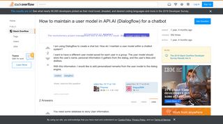 
                            11. How to maintain a user model in API.AI (Dialogflow) for a chatbot ...