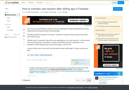 
                            6. How to maintain user session after exiting app in Firebase - ...