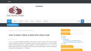 
                            8. How To Make 100$ in a Week With Viral9.com | Earn ...