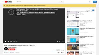 
                            7. How to make a Basic Login On Adobe Flash CS3 - YouTube