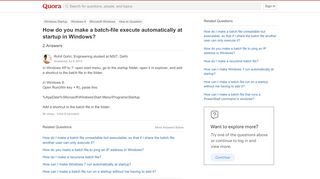 
                            8. How to make a batch-file execute automatically at startup in ...