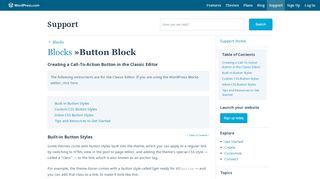 
                            9. How to Make a Call-to-Action Button — Support — WordPress.com