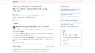 
                            5. How to make a chat group in Android using Firebase - Quora