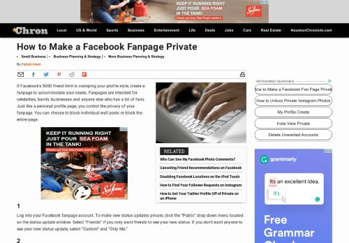
                            13. How to Make a Facebook Fanpage Private | Chron.com