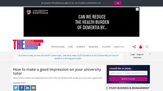 
                            13. How to make a good impression on your university tutor | Times ...