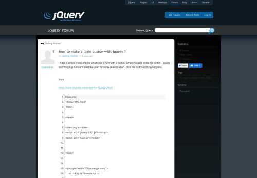 
                            2. how to make a login button with jquery ? - jQuery Forum