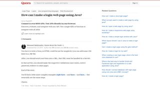 
                            10. How to make a login web page using Java - Quora