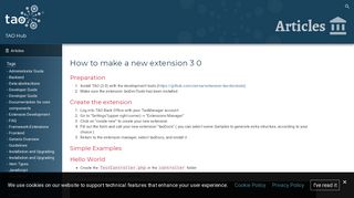 
                            6. How to make a new extension 3 0 - TAO Articles - TAO Hub