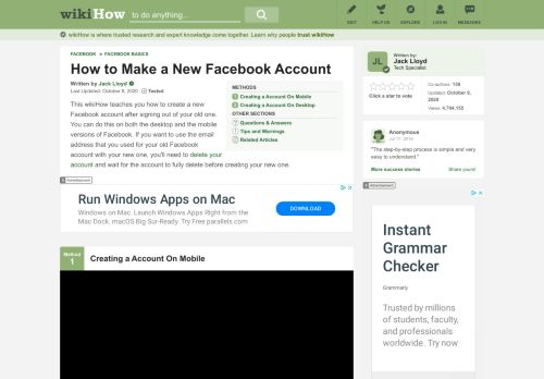 
                            5. How to Make a New Facebook Account (with Cheat Sheet) - wikiHow