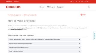 
                            3. How to Make a Payment - Rogers