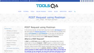 
                            7. How to make a POST Request in Postman - ToolsQA