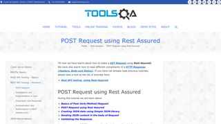 
                            6. How to make a Post request using Rest Assured in Java - ToolsQA