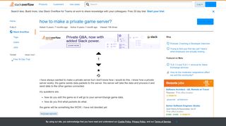 
                            13. how to make a private game server? - Stack Overflow