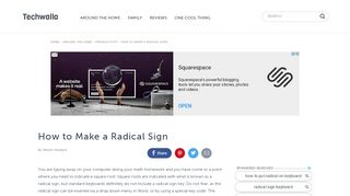 
                            2. How to Make a Radical Sign | Techwalla.com