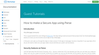 
                            7. How to make a Secure App using Parse | Back4App