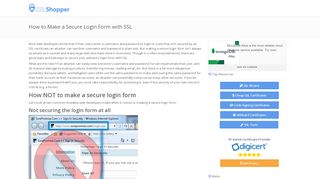 
                            10. How to Make a Secure Login Form with SSL - SSL Shopper