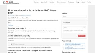 
                            7. How to make a simple tableview with iOS 8 and Swift