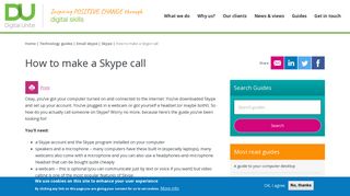 
                            11. How to make a Skype call | Digital Unite