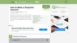 
                            12. How to Make a Snapchat Account (with Pictures) - wikiHow