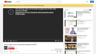 
                            6. How to make a Source Verification Request to MCC? - YouTube