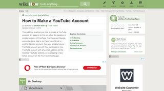 
                            13. How to Make a YouTube Account (with Pictures) - wikiHow