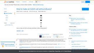 
                            13. How to make an AJAX call without jQuery? - Stack Overflow