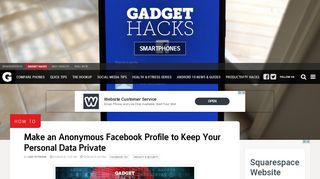 
                            8. How to Make an Anonymous Facebook Profile to Keep Your Personal ...