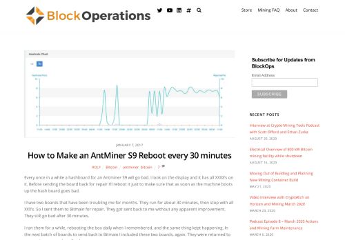 
                            9. How to Make an AntMiner S9 Reboot every 30 minutes – Block ...