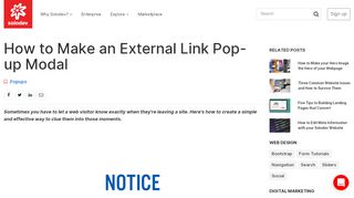 
                            1. How to Make an External Link Pop up Modal | Solodev