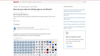 
                            8. How to make an infinity sign on an iPhone - Quora