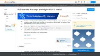 
                            1. How to make auto login after registration in laravel - Stack Overflow
