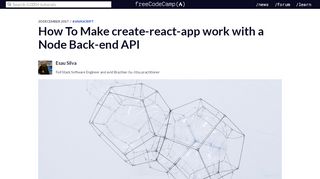 
                            8. How To Make create-react-app work with a Node Back-end API