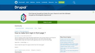 
                            12. how to make form login in front page ? | Drupal.org
