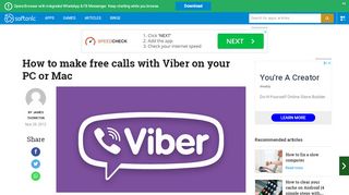 
                            12. How to make free calls with Viber on your PC or Mac - Softonic