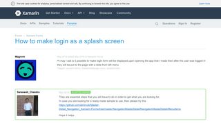 
                            11. How to make login as a splash screen — Xamarin Community Forums