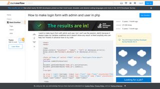 
                            7. How to make login form with admin and user in php - Stack ...