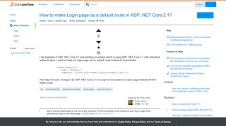 
                            9. How to make Login page as a default route in ASP .NET Core 2.1 ...