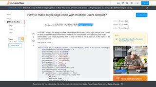 
                            3. How to make login page code with multiple users simpler? - Stack ...