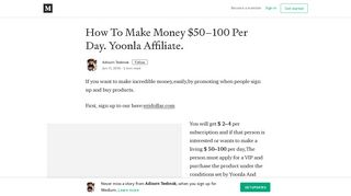 
                            4. How To Make Money $50–100 Per Day. Yoonla Affiliate. - Medium