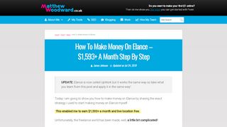 
                            8. How To Make Money On Elance - $1,593+ A Month Step By Step