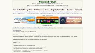 
                            8. How To Make Money Online With Wakanda Nation ~ Registration Is ...