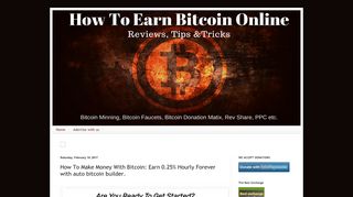 
                            4. How To Make Money With Bitcoin: Earn 0.25% Hourly Forever with ...